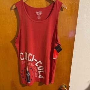 Coke Tank Top Mens Medium Red